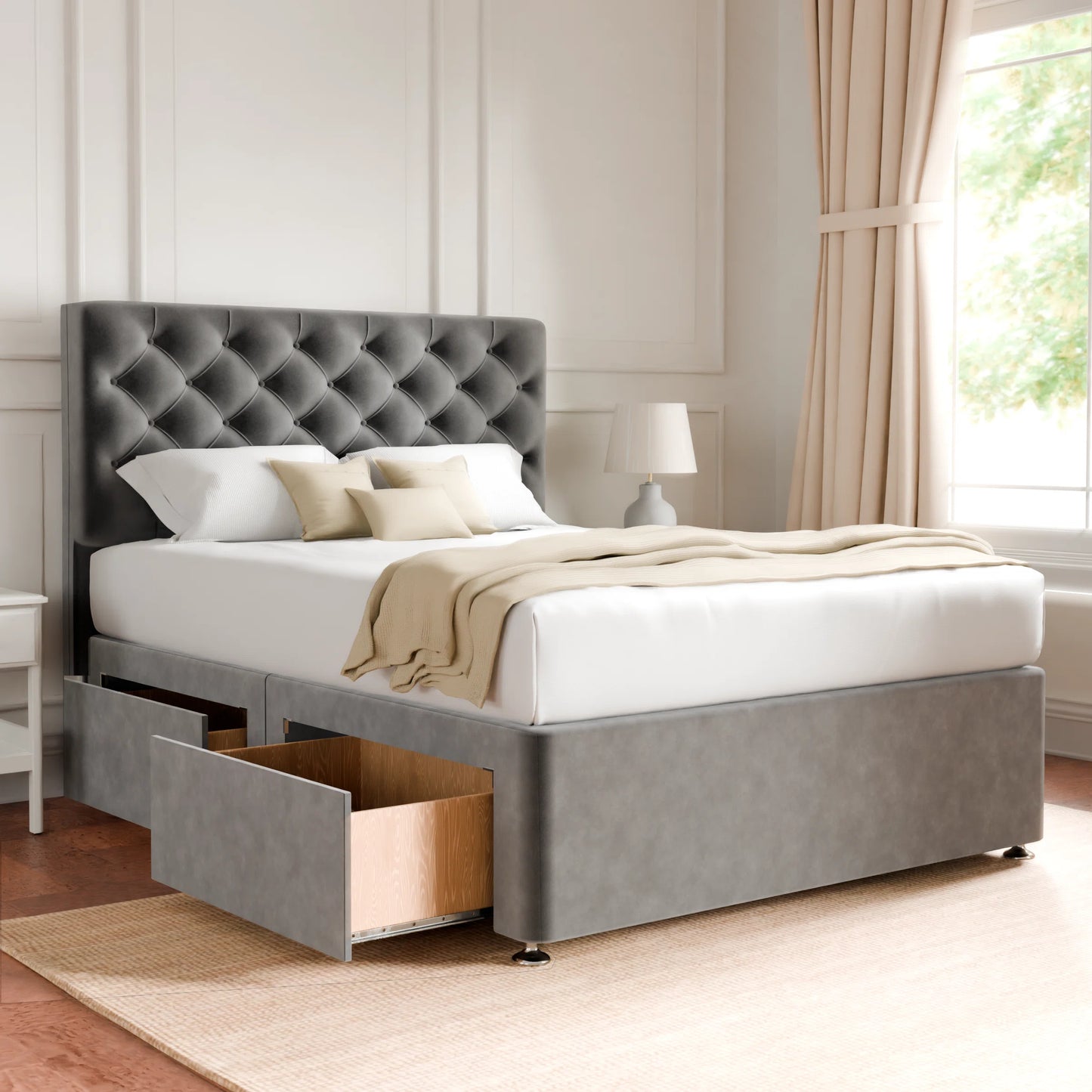 Hampton Divan Bed With Headboard