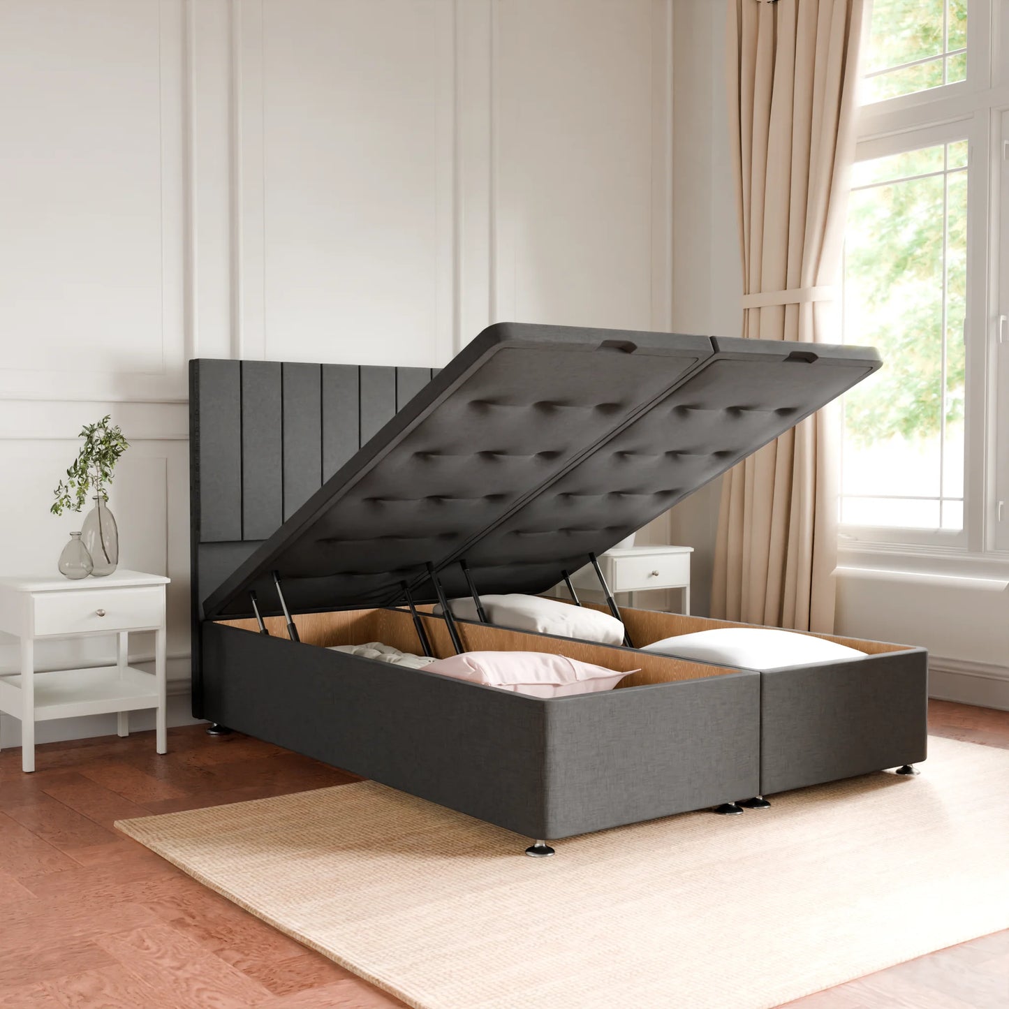 Worcestershire Ottoman Storage Bed with Headboard